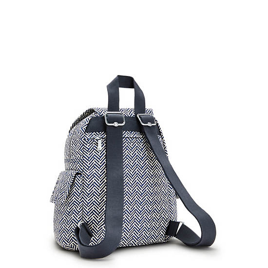 Kipling City Pack Mini Printed Ryggsekk Hvite | NO 1721LI